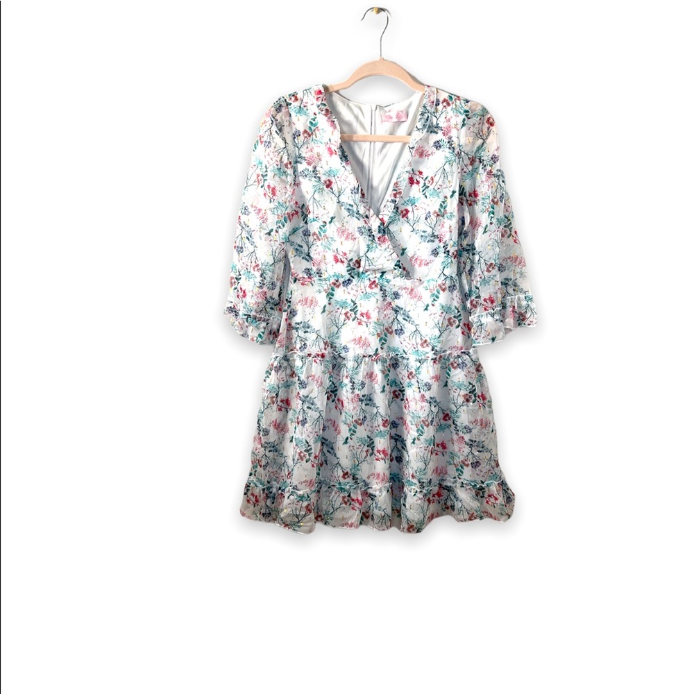 White Floral Mini Dress